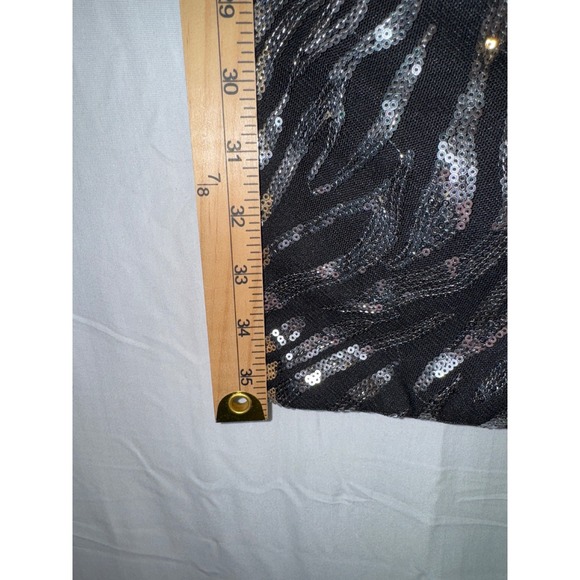 Jovani Sequin One Shoulder Dress Party Cocktail Bodycon Zebra Print‎ NWT - Picture 3 of 9